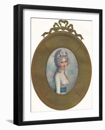 Miniature Portrait of Katherine, Lady Manners, Later Lady Huntingtower, 1787, (1907)-Richard Cosway-Framed Giclee Print