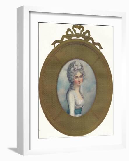 Miniature Portrait of Katherine, Lady Manners, Later Lady Huntingtower, 1787, (1907)-Richard Cosway-Framed Giclee Print