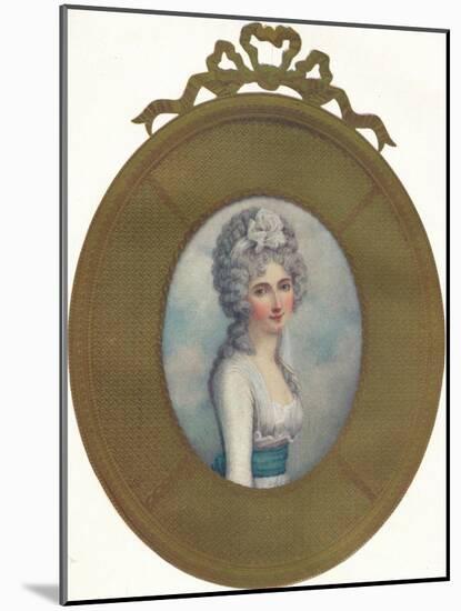 Miniature Portrait of Katherine, Lady Manners, Later Lady Huntingtower, 1787, (1907)-Richard Cosway-Mounted Giclee Print