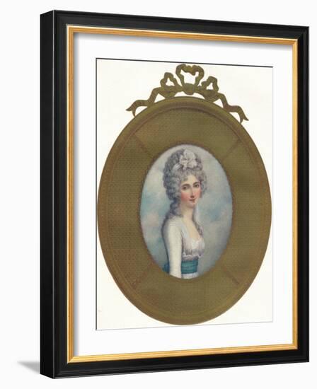 Miniature Portrait of Katherine, Lady Manners, Later Lady Huntingtower, 1787, (1907)-Richard Cosway-Framed Giclee Print