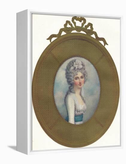 Miniature Portrait of Katherine, Lady Manners, Later Lady Huntingtower, 1787, (1907)-Richard Cosway-Framed Premier Image Canvas