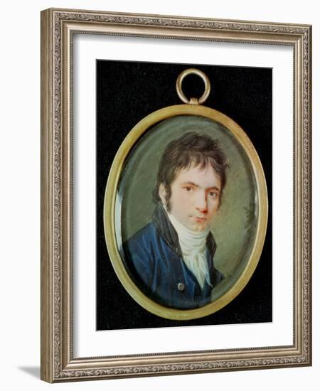 Miniature Portrait of Ludwig Van Beethoven (1770-1827), 1802-Christian Hornemann-Framed Giclee Print