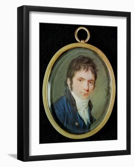 Miniature Portrait of Ludwig Van Beethoven (1770-1827), 1802-Christian Hornemann-Framed Giclee Print