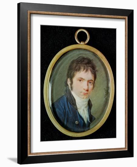 Miniature Portrait of Ludwig Van Beethoven (1770-1827), 1802-Christian Hornemann-Framed Giclee Print