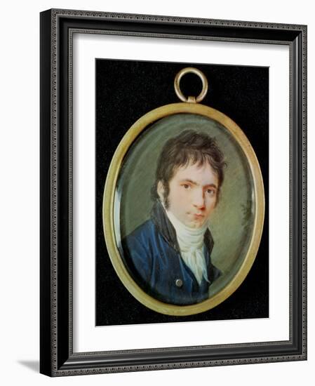 Miniature Portrait of Ludwig Van Beethoven (1770-1827), 1802-Christian Hornemann-Framed Giclee Print