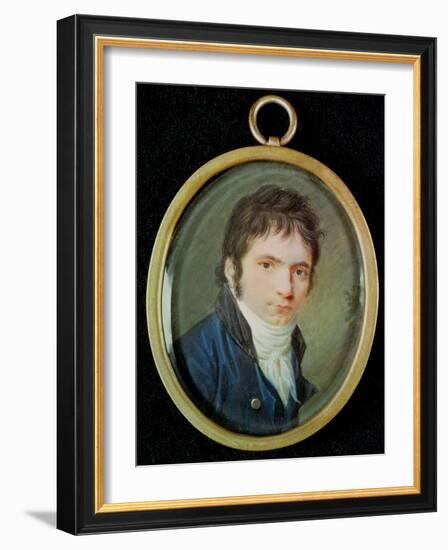 Miniature Portrait of Ludwig Van Beethoven (1770-1827), 1802-Christian Hornemann-Framed Giclee Print