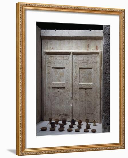 Miniature Pottery in Front of Chapel of Ky, Saqqara-null-Framed Giclee Print