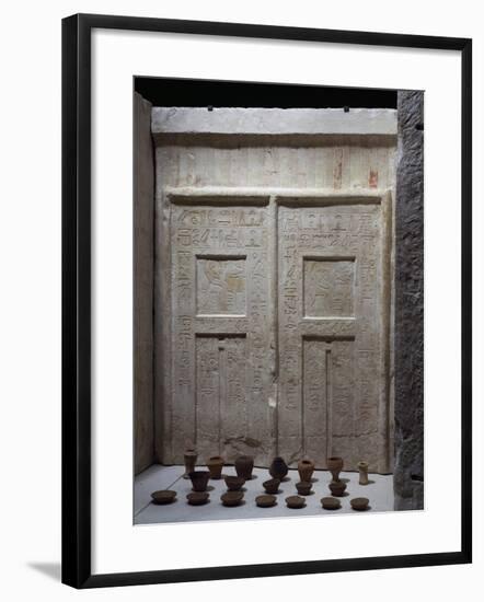 Miniature Pottery in Front of Chapel of Ky, Saqqara-null-Framed Giclee Print