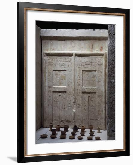 Miniature Pottery in Front of Chapel of Ky, Saqqara-null-Framed Giclee Print