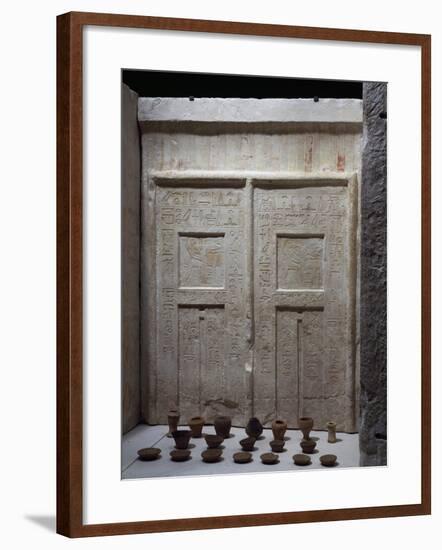 Miniature Pottery in Front of Chapel of Ky, Saqqara-null-Framed Giclee Print