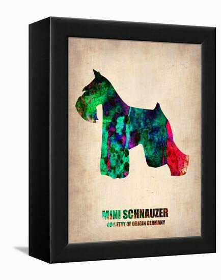 Miniature Schnauzer Poster-NaxArt-Framed Stretched Canvas
