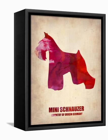 Miniature Schnauzer Poster-NaxArt-Framed Stretched Canvas