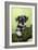 Miniature Schnauzer Puppy (6 Weeks Old) on a Mossy Log-null-Framed Photographic Print
