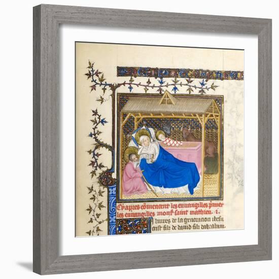 Miniature with Nativity of Christ-French-Framed Giclee Print