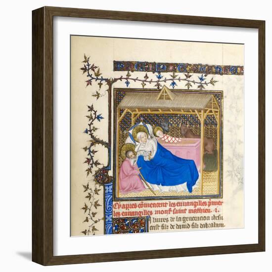 Miniature with Nativity of Christ-French-Framed Giclee Print