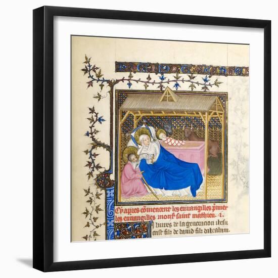 Miniature with Nativity of Christ-French-Framed Giclee Print