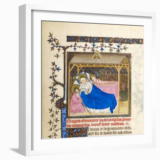 Miniature with Nativity of Christ-French-Framed Giclee Print