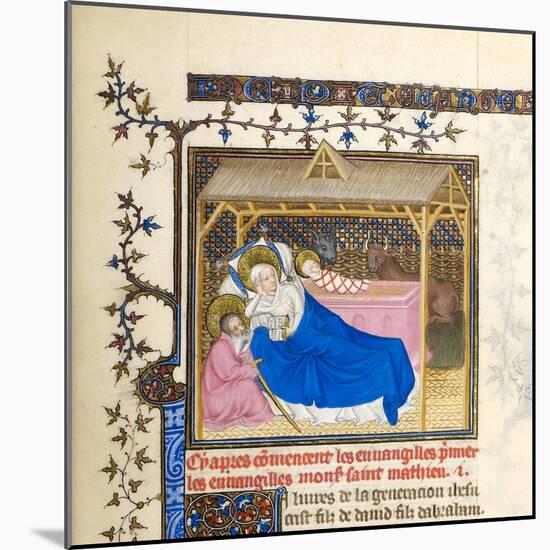 Miniature with Nativity of Christ-French-Mounted Giclee Print
