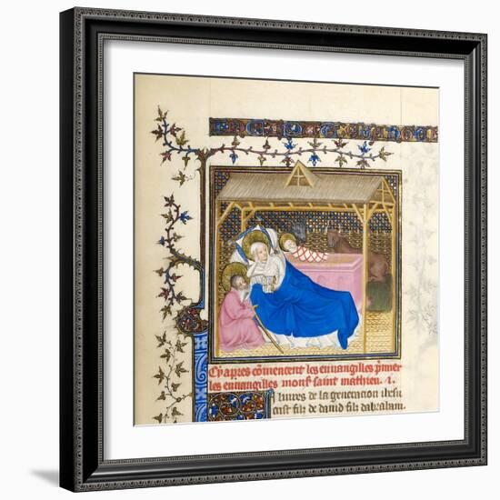 Miniature with Nativity of Christ-French-Framed Giclee Print