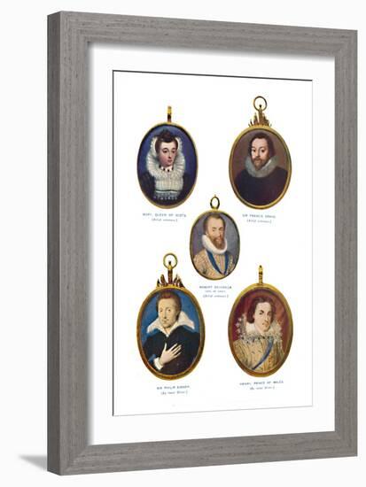 'Miniatures of the Elizabethan Period (Victoria and Albert Museum.)', c1580-1610, (1903)-Unknown-Framed Giclee Print
