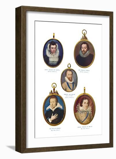 'Miniatures of the Elizabethan Period (Victoria and Albert Museum.)', c1580-1610, (1903)-Unknown-Framed Giclee Print