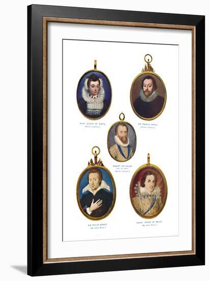 'Miniatures of the Elizabethan Period (Victoria and Albert Museum.)', c1580-1610, (1903)-Unknown-Framed Giclee Print