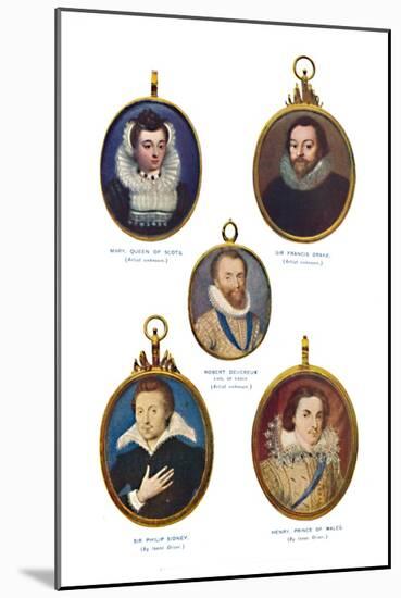 'Miniatures of the Elizabethan Period (Victoria and Albert Museum.)', c1580-1610, (1903)-Unknown-Mounted Giclee Print