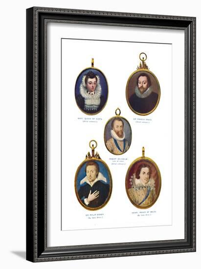 'Miniatures of the Elizabethan Period (Victoria and Albert Museum.)', c1580-1610, (1903)-Unknown-Framed Giclee Print