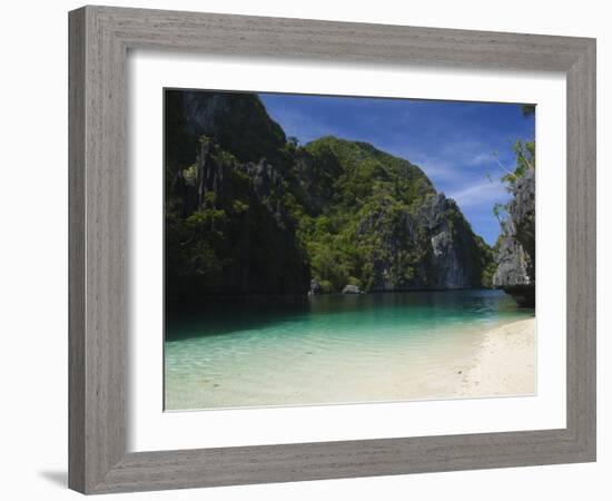 Miniloc Island, Big Lagoon, Bacuit Bay, El Nido Town, Palawan Province, Philippines, Southeast Asia-Kober Christian-Framed Photographic Print