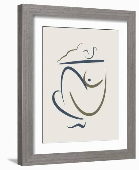 Minimal Nude Curl-Little Dean-Framed Photographic Print