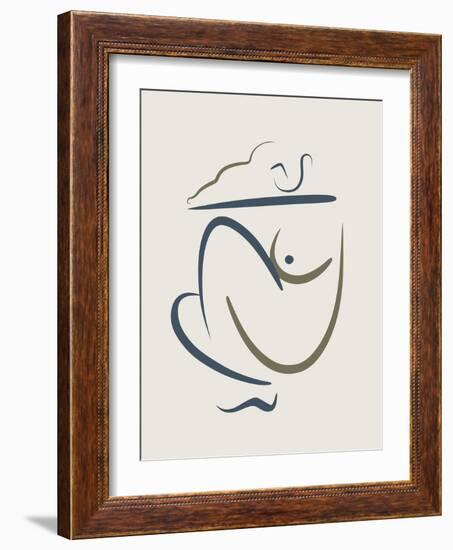 Minimal Nude Curl-Little Dean-Framed Photographic Print