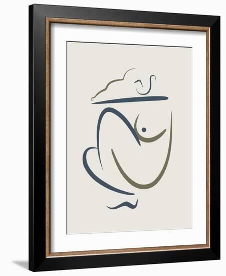 Minimal Nude Curl-Little Dean-Framed Photographic Print