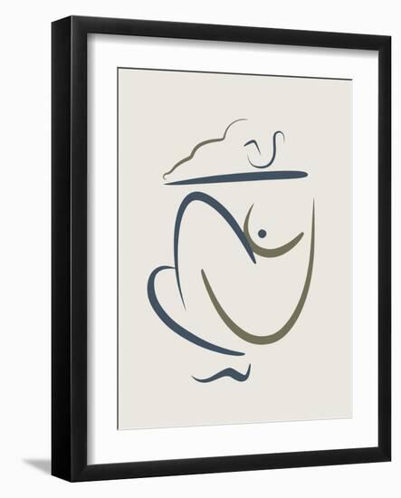 Minimal Nude Curl-Little Dean-Framed Photographic Print