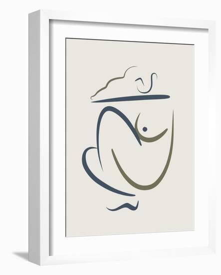 Minimal Nude Curl-Little Dean-Framed Photographic Print