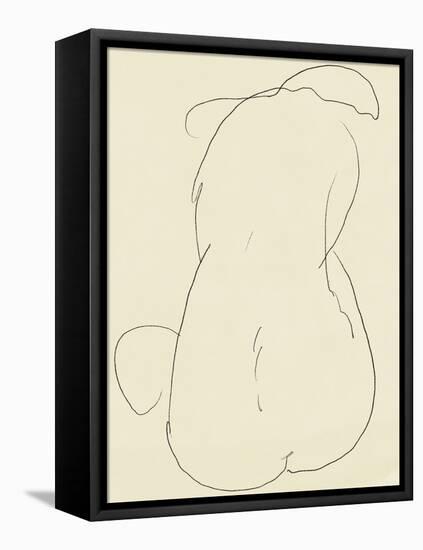 Minimal Nude Figurative Sketch-Little Dean-Framed Premier Image Canvas