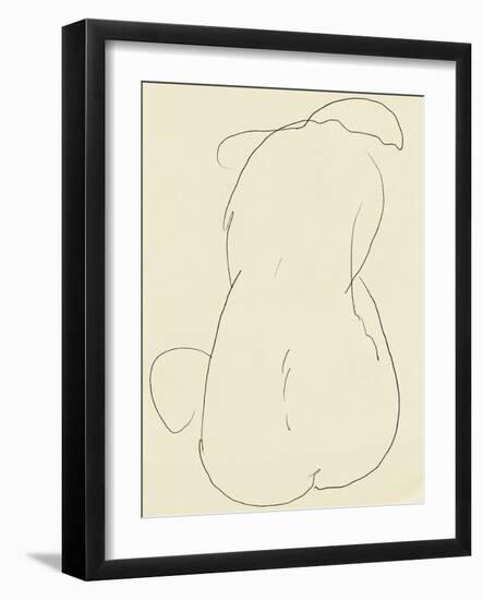 Minimal Nude Figurative Sketch-Little Dean-Framed Photographic Print