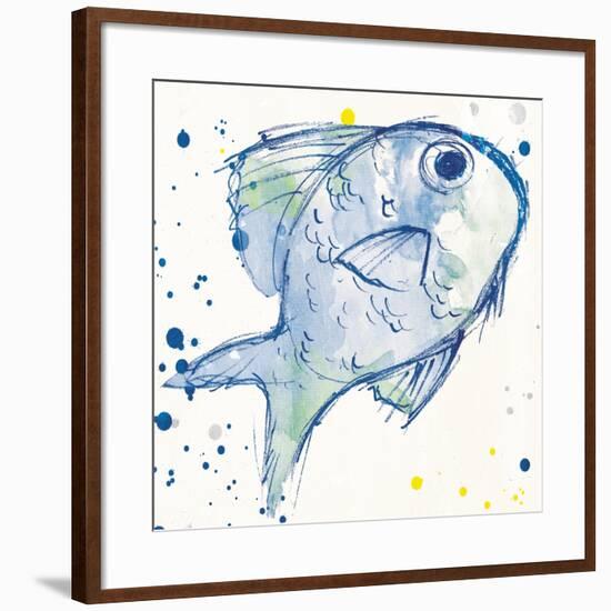 Minimal Sketch Fish-Milli Villa-Framed Art Print