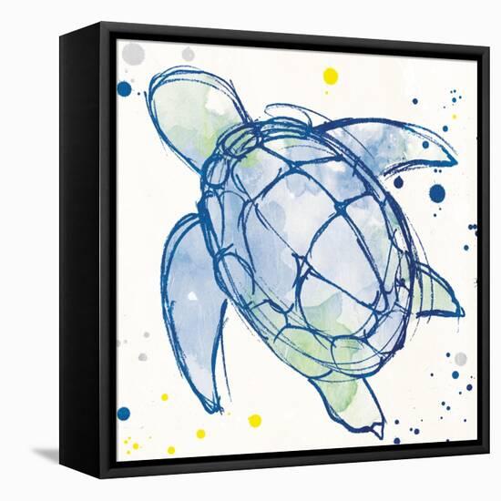 Minimal Sketch Turtle-Milli Villa-Framed Stretched Canvas