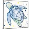 Minimal Sketch Turtle-Milli Villa-Mounted Art Print