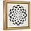 Minimalist Black Circular Pattern-Eline Isaksen-Framed Stretched Canvas