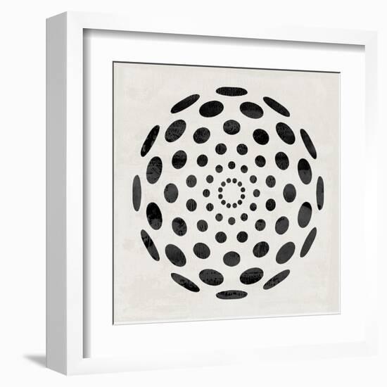 Minimalist Black Circular Pattern-Eline Isaksen-Framed Art Print