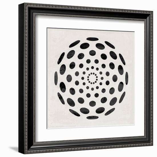 Minimalist Black Circular Pattern-Eline Isaksen-Framed Art Print