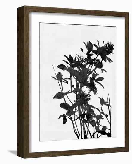 Minimalist Black Wild Flower V-Eline Isaksen-Framed Art Print