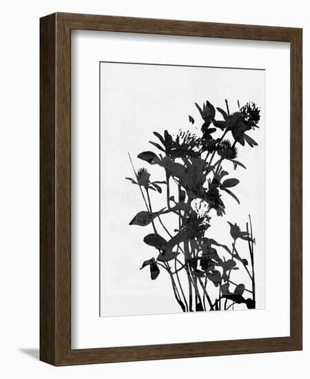 Minimalist Black Wild Flower V-Eline Isaksen-Framed Premium Giclee Print