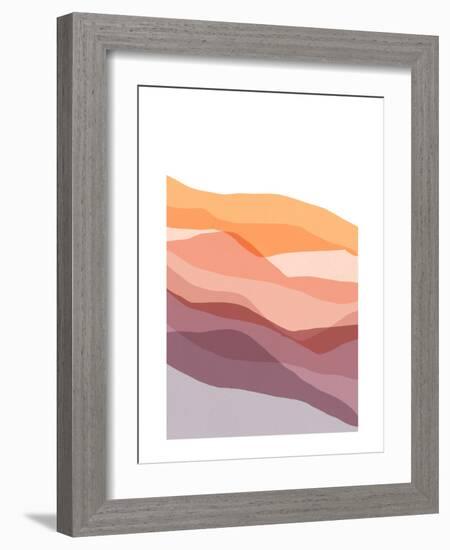 Minimalist Desert Landscape-null-Framed Art Print