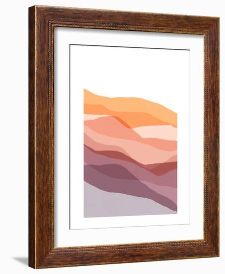 Minimalist Desert Landscape-null-Framed Art Print