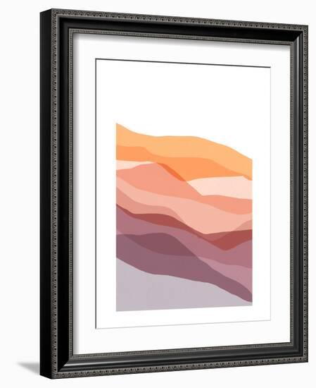 Minimalist Desert Landscape-null-Framed Art Print