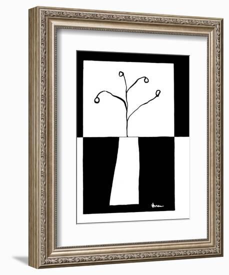 Minimalist Flower in Vase III-Jennifer Goldberger-Framed Premium Giclee Print