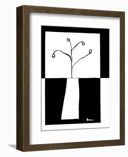 Minimalist Flower in Vase III-Jennifer Goldberger-Framed Premium Giclee Print