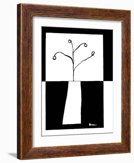 Minimalist Flower in Vase III-Jennifer Goldberger-Framed Art Print